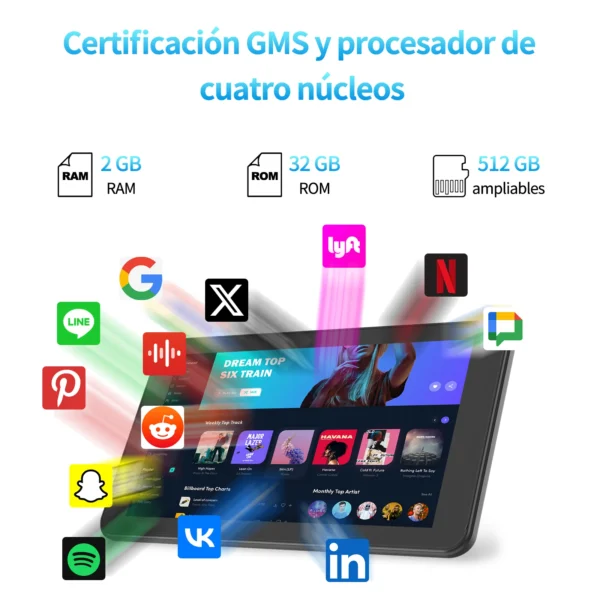 S9166a2cebec542b2bbfa9c28c1e84bb6d.webp PRITOM 7 Inch Tablet PC 32 GB Android 11 with Quad Core Processor HD IPS Display Dual Camera WiFi with PU Protective Case
