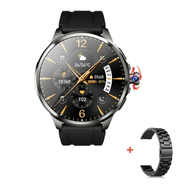 S918c01f4336f40a496b499f90a8c4821v-1.webp Original H99 Smart Watch Android Watches Amoled Smartwatch With 190° Rotary Camera Google Play Store 1.95inch Amoled Screen