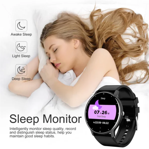 LIGE Smart Watch Women Men Full Touch Screen Bluetooth Call Smartwatch Waterproof Sports Fitness Tracker Watches for Android iOS