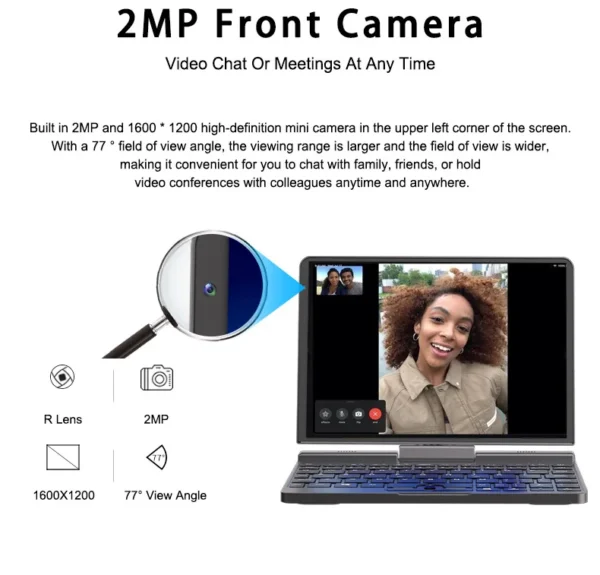 S924a9ea51e95410b8732bda5b2a72426C.webp CRELANDER P8 Mini Laptop 8 Inch Touch Screen Intel Lake N150 12GB DDR5 WiFi 6 2 In 1 Laptop Notebook Tablet PC Pocket Laptop