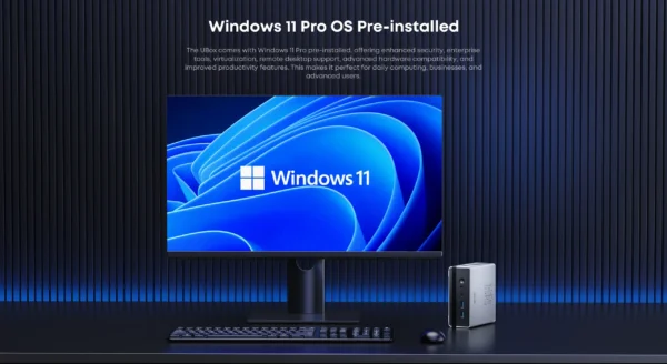 S967ab6e52ba548b79c48003b64240bb6M.webp CHUWI UBox Mini PC AMD Ryzen 5 6600H 16GB DDR5 512GB SSD Windows 11 Pro 4K 240Hz Decording WiFi 6 BT 5.3 Extend M.2 1T*2 650g