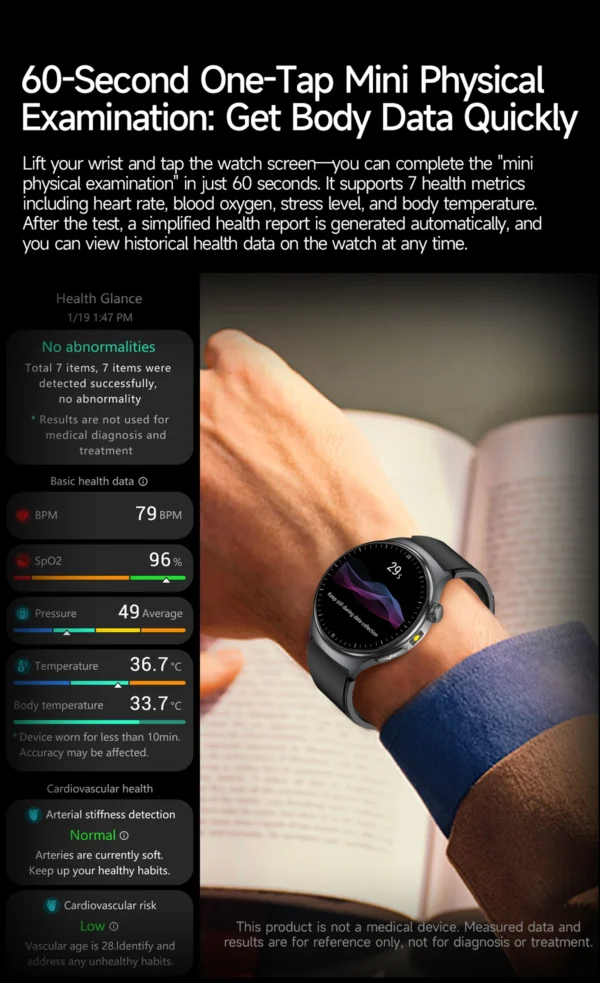 S9693b133c5b54f759076cd17d047571cw-1.webp 2026 New Accurate Blood Lipid Uric Acid Test Smart Watch Men Women ECG Blood Pressure Body analysis Voice Call Health Smartwatch