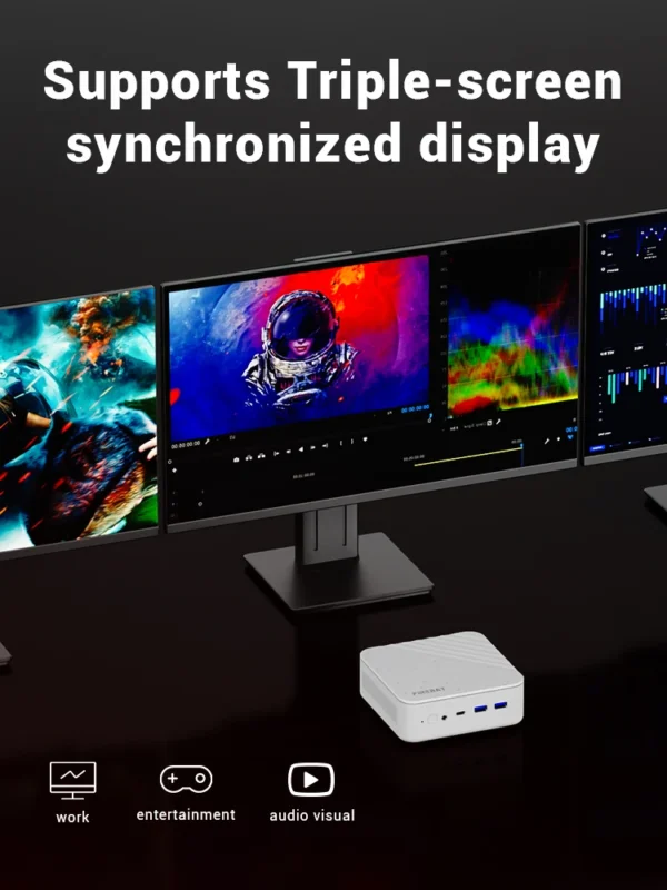 FIREBAT AM02 MINI PC AMD Ryzen 5 7430U Windows 11 Mini PC 16GB DDR4 3200MHz 512GB SSD Wifi 6 BT5.2 HDMI 2.1 Desktop Computer