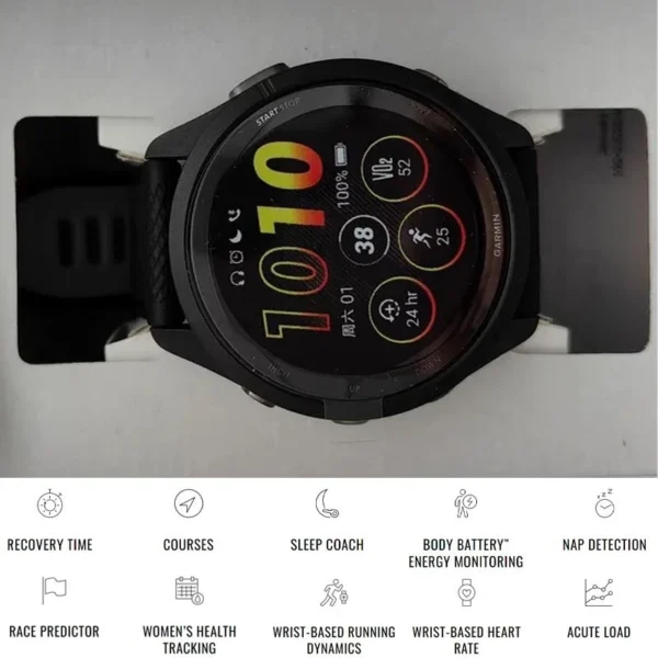 S99dc1477571f4479acfb375bb22f071fN.webp Garmin Forerunner 265 Sports Watch Outdoor GPS Running Fitness Marathon Swimming Chinese Heart Rate Blood Oxygen smartwatch