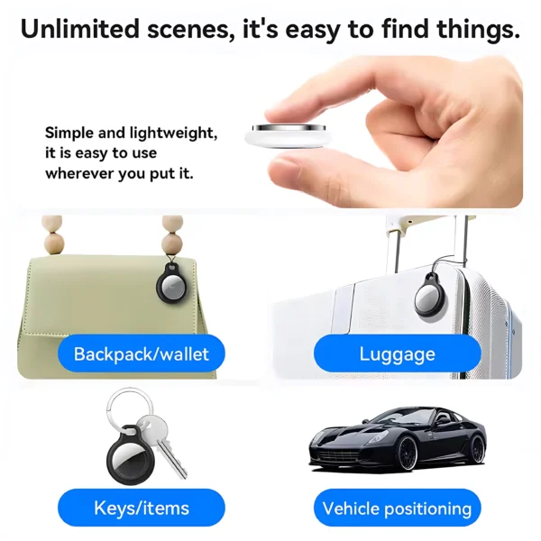 S9c8d6cd5afaa492fb2af4dd71e20428a9.webp GPS Mini Tracker GPS Locator GPS Smart Car Work For isearcing Smart Finder Key Finder Children Locating Tracker Pet Tracker GPS