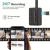 Mini WiFi Camera 1080P HD Smart Camera with Curved Flexible Lens Cable,Loop Recording,Alarm, Remote Viewing,Security  Monitoring