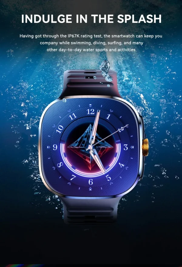 Sa156dc74b7874d3c8902750b0114443eg.webp Original M99 Smartwatch 2.4 inch Amoled Screen insert 4G/5G Sim Card GPS WIFI 190° Rotating Camera Game Android 10.0 Smart Watch