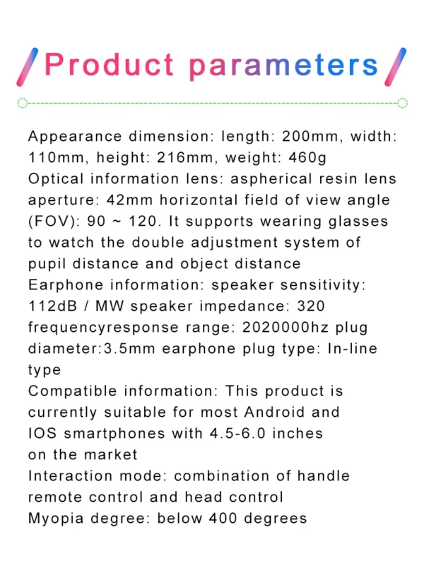 Sa180252e6bfa45f88966b7456d4ab6844.webp VR Glasses 3D Virtual Reality Headset Helmet For Phone Lenses Goggles Devices Viar Smart Smartphones Cell Game Viewer Mobile Set