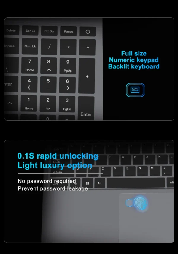 Erilles 15.6" Intel Core i3 6100U Laptop Computer Windows 11 16GB RAM 512GB 1TB SSD Portable Notebook PC Office Study Laptops