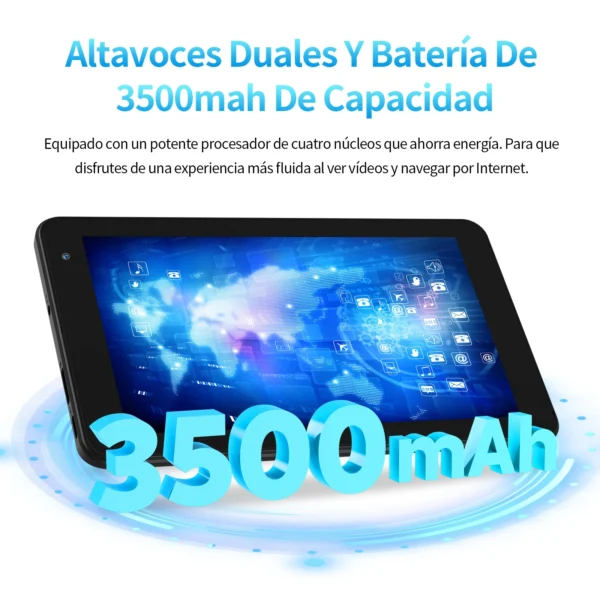 Sa2764d24526e4b8a97af1cefd6a54256v.webp PRITOM 7 Inch Tablet PC 32 GB Android 11 with Quad Core Processor HD IPS Display Dual Camera WiFi with PU Protective Case