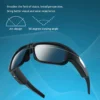 Video Camera Sunglasses Smart Video Recording Sunglasses 90° Angle 4K Full HD Mini Camera Glasses for Driving Cycling Riding