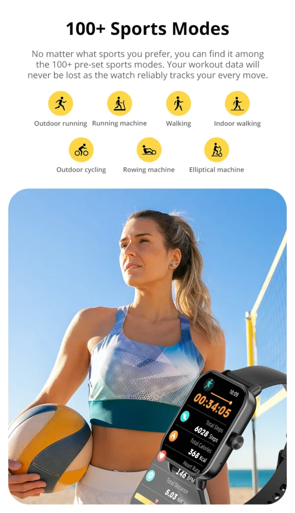 Sa7bd90c842da48e3ace8fb7a36f181e3W.webp COLMI P81 Voice Calling Smart Watch Ultra 1.9 inch Screen 24H Health Monitor 100+ Sports Modes, Bluetooth Smartwatch Men Women