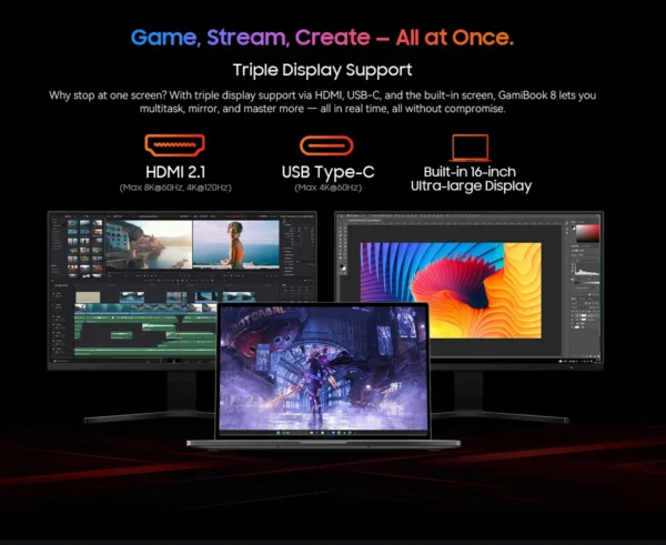 Sae31e04b1ca7423dbce09048afac6a5aT.webp BLACKVIEW GamiBook 8 Laptop AMD R7 7735HS 16" IPS 1902*1200 32GB DDR5 1TB SSD 57Wh Windows 11 Pro Backlit Keyboard BT5.2 PC