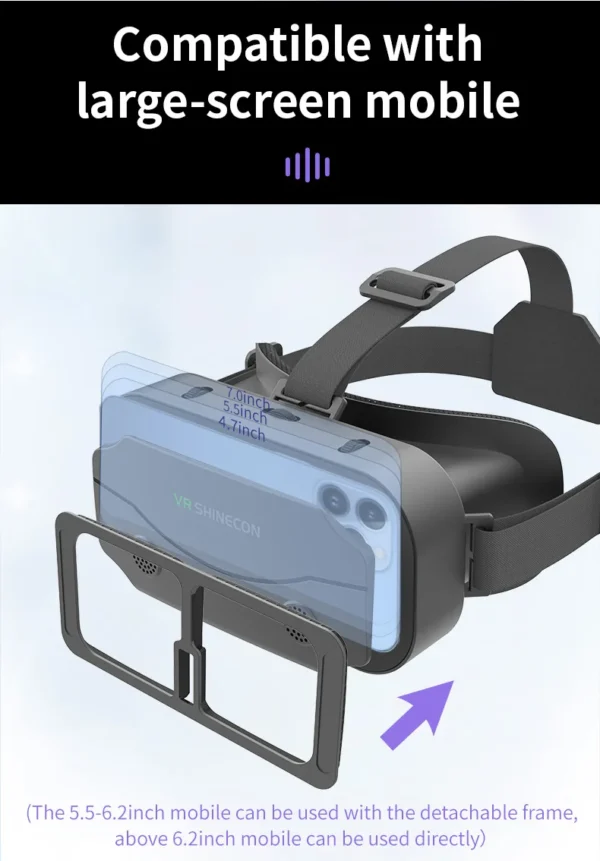 Safdcddb0097345bcb8a3e1d6e087740cm-1.webp VR Glasses 3D Viar Phone Virtual Reality Headset Helmet Devices Smart Lenses Goggles For Smartphones Cell Hedset Mobile Game Set