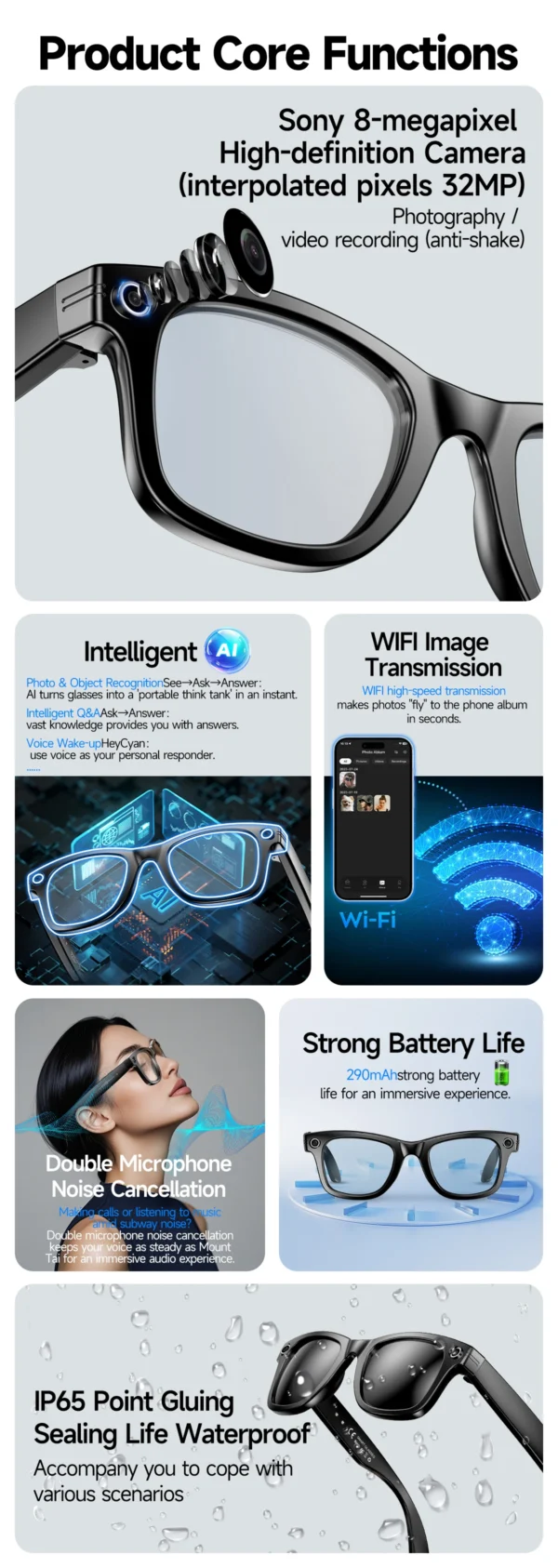 Sb0397dc811ac42ed89f91756db5a6830W.webp New 800W Camera AI Glasses Men Color-Changing Smart Translation Glasses Photo Video Recording Waterproof Call Smart Sunglasses
