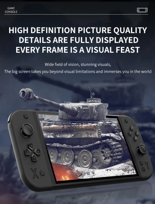 G90 7 inch 64GB 4000mAh high definition arcade handheld game console for PSP/PS1 nostalgic retro TV game controller