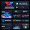 Sb30f49c1a4c84eb1886f8936c84eee59L.webp AKPAD KR159 N5095 15.6" Laptop, Up To 32GB RAM 2TB Windows 10/11 Pro, Black Backlit English Russian Keyboard Portable Notebook
