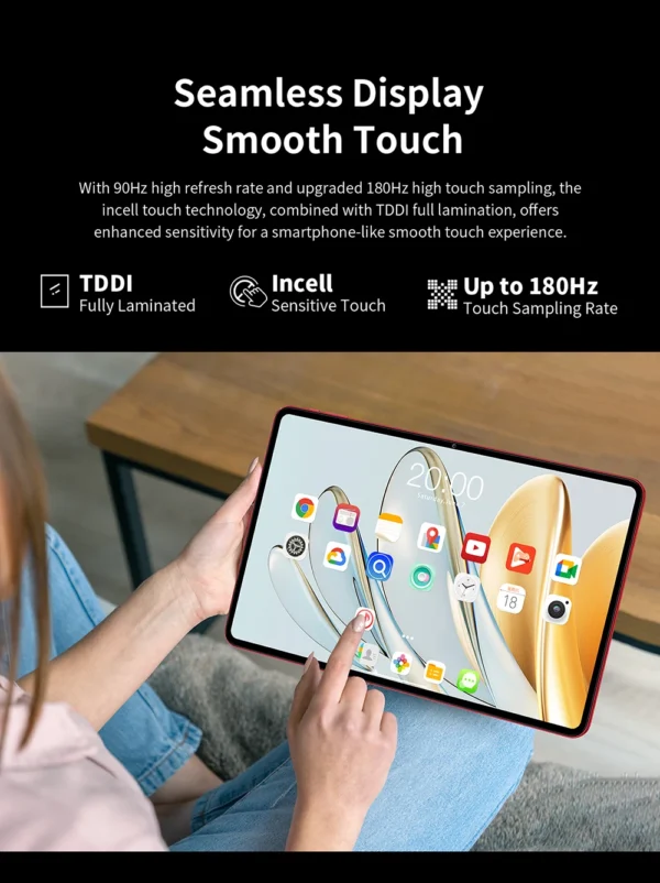 Sb36f54e28ffd4da399b563cc249016bfJ.webp Teclast T60 AI Tablet 12" 90Hz AllWinner A733 6GB RAM (+10GB Virtual) 128GB ROM 8000mAh Battery 2000x1200 FHD Display Android 15