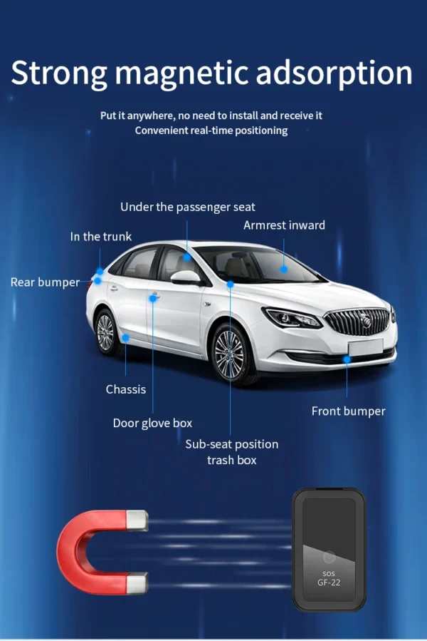 Sb69a0e6cec5e44f8975f69aff4b56590p-2.webp GF22 locator GPS Beidou positioning pet elderly children car anti loss anti-theft device GPS tracking high precision