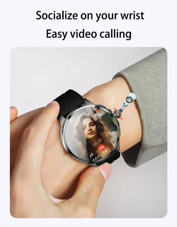 Sb6c34411d67f4816a8015d8f10b723a06-1.webp Original H99 Smart Watch Android Watches Amoled Smartwatch With 190° Rotary Camera Google Play Store 1.95inch Amoled Screen