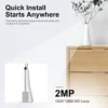 Mini WiFi Camera 1080P HD Smart Camera with Curved Flexible Lens Cable,Loop Recording,Alarm, Remote Viewing,Security  Monitoring