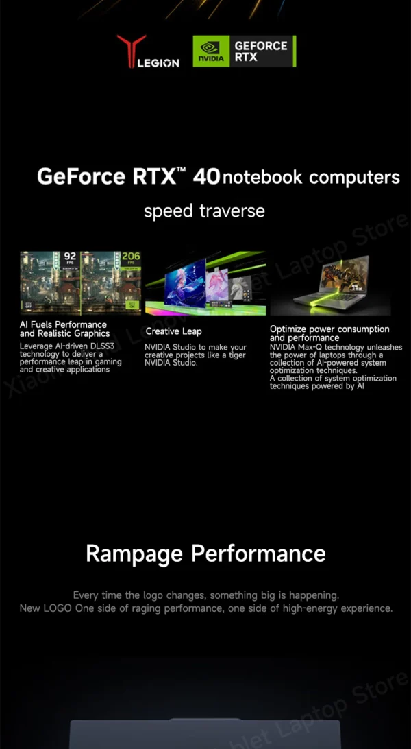Lenovo laptop Legion Y9000P 2024 Gaming laptop notebook 16“ 2.5K 240HZ Screen i9-14900HX RTX4060/RTX4070/RTX4090 Notebook PC