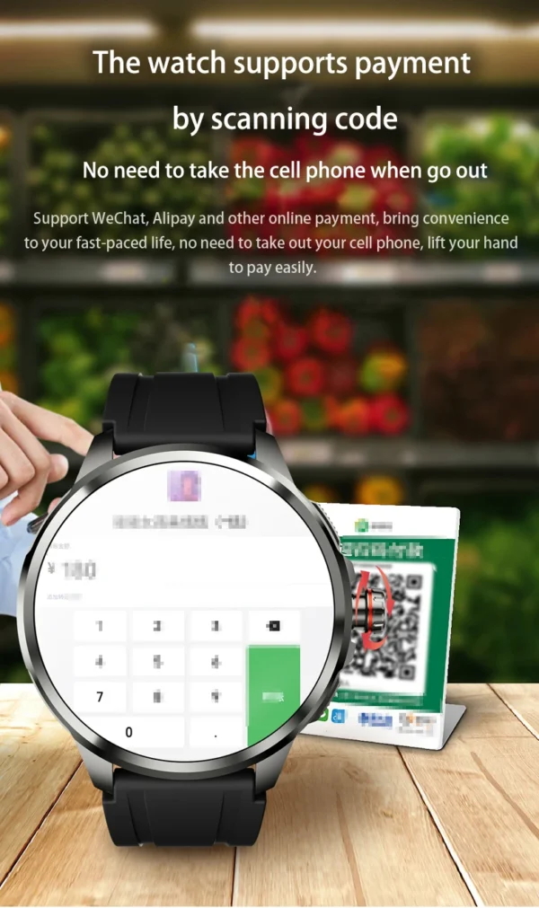 Sb7b1e95888e2419ca82789d96abfcf45Z-1.webp Original H99 Smart Watch Android Watches Amoled Smartwatch With 190° Rotary Camera Google Play Store 1.95inch Amoled Screen