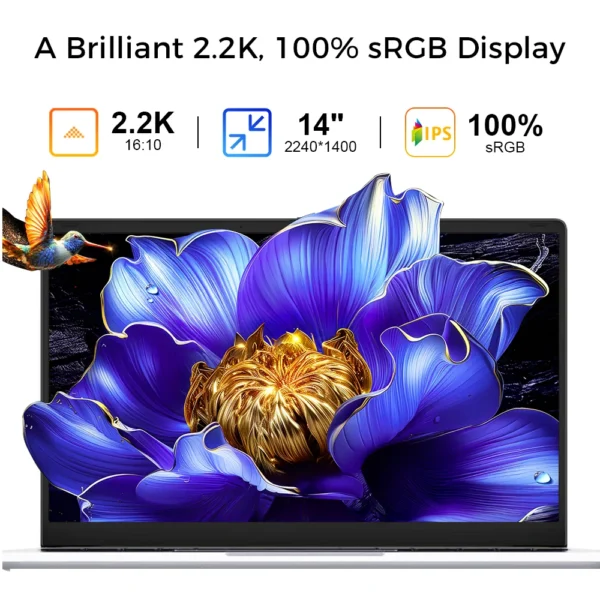 Ninkear S14 Ultra-portable Laptop With 1KG Weight AMD Ryzen 5 7530U 14 Inch 2.2K Windows 11 16GB LPDDR5 1TB SSD Computer Type-C