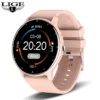 LIGE Smart Watch Women Men Full Touch Screen Bluetooth Call Smartwatch Waterproof Sports Fitness Tracker Watches for Android iOS