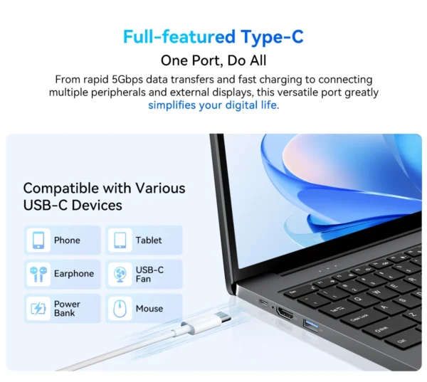 Blackview Acebook 12  Win 11 Pro Laptop 16'' 1920*1200 Display, Intel I5-1030NG7/I5-12450H Notebook, 16GB 512GB, 5000mAh