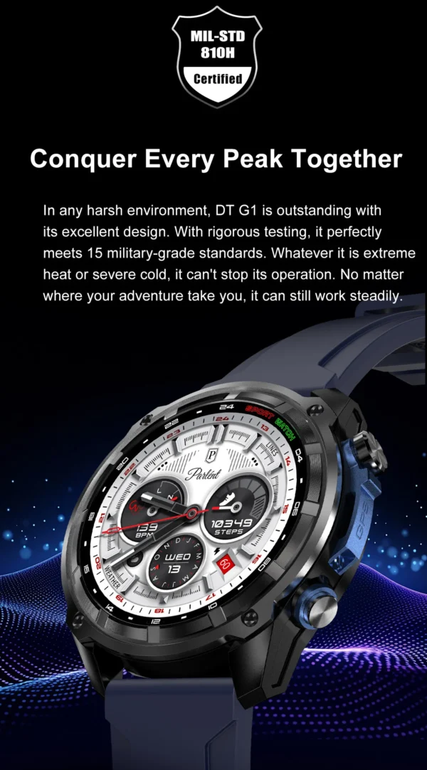 Sbd15c895114c4bb7ac46ca8a5f4666feQ.webp 2025 Military Offline map 1000mAh Battery Smart Watch 4GB Big Memory GPS Navigation MP3/MP4 Player Swim Sports trackr Smartwatch
