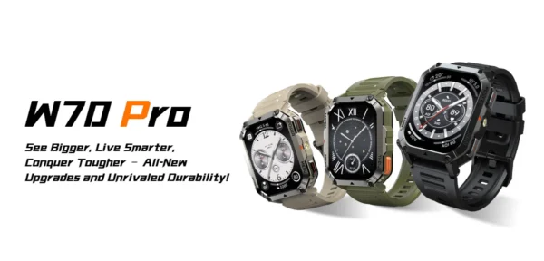 Blackview W70 Pro Outdoor Sport Smart Watch, IP68 Waterproof Smartwatch 2.01-inch TFT Screen, 900mAh Battery, Bluetooth Talking