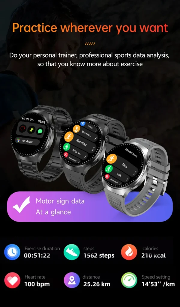Sbdfd9a778d124adba7e0f7dff25f263bb-1.webp G.L Wear 2025 New Men's Smart Watch HD Display Health Tracking Bluetooth Calling Voice Assistant Sports Smartwatch