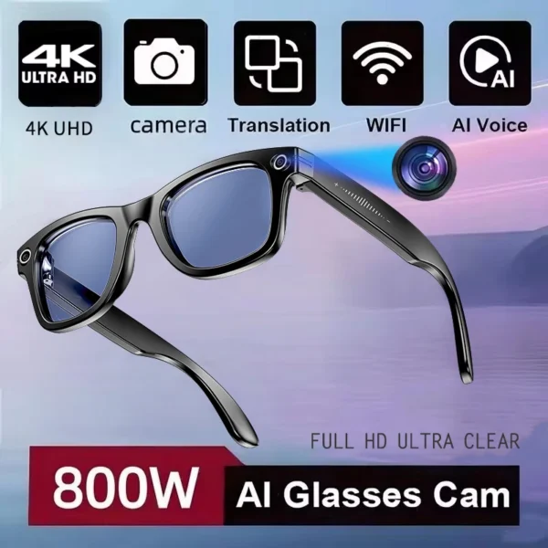 Sc0aad23fbb284d328d0beba077f3aa9a7.webp New 800W Camera AI Glasses Men Color-Changing Smart Translation Glasses Photo Video Recording Waterproof Call Smart Sunglasses