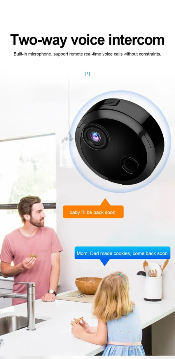 Sc1f7db30c974449890bc85755f300d50e.webp Mini IP Camera Wireless HD 1080P Camera Night Vision Smart Home Security Surveillance Webcam Wifi Remote With Motion Detection