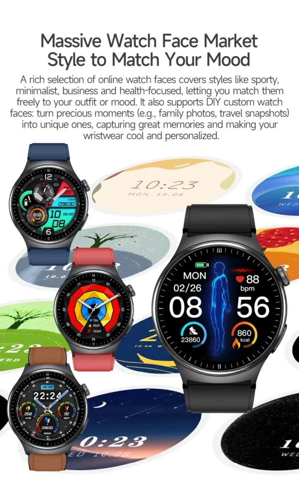 Sc381b01d4e594355b47179bb234a41a36-1.webp 2026 New Accurate Blood Lipid Uric Acid Test Smart Watch Men Women ECG Blood Pressure Body analysis Voice Call Health Smartwatch