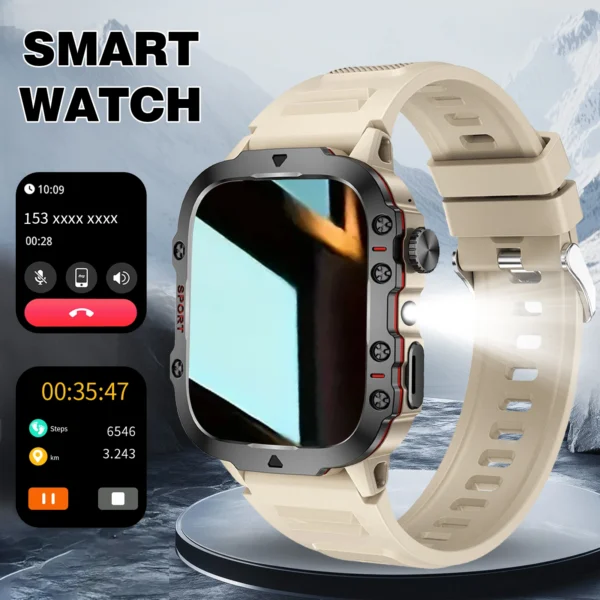 Sc42518d46f8e4026ba4303aa433247f36.webp Smart Watch with LED Light, wireless calling /dial, Multi-Sport Modes, Call & Message Alerts, Custom Wallpaper, Compatible
