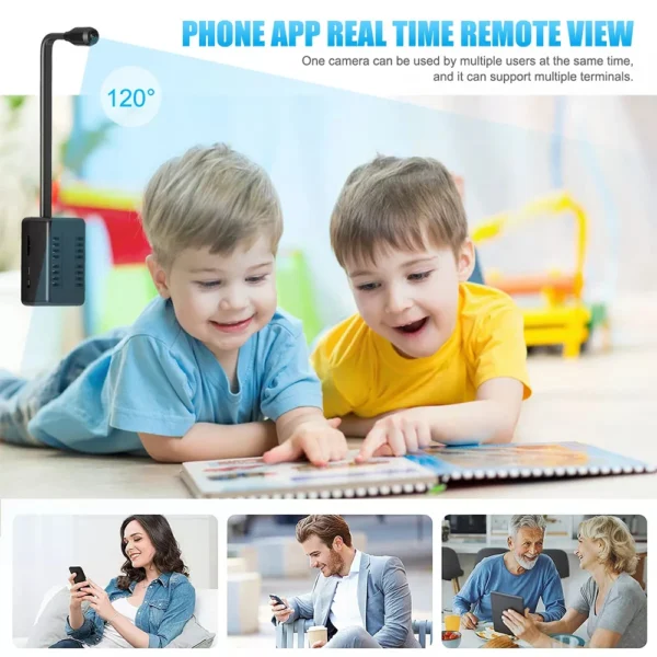 Mini WiFi Camera 1080P HD Smart Camera with Curved Flexible Lens Cable,Loop Recording,Alarm, Remote Viewing,Security  Monitoring