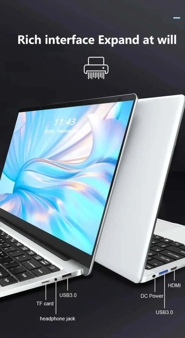 Sc5d4a882911e4409b1f20c395ec90196D.webp 14.1" Windows 11 Notebook PC intel Atom A3950 Laptop Computer 12GB RAM 2TB SSD 1920*1080P Portable Notebook Office Study Laptops