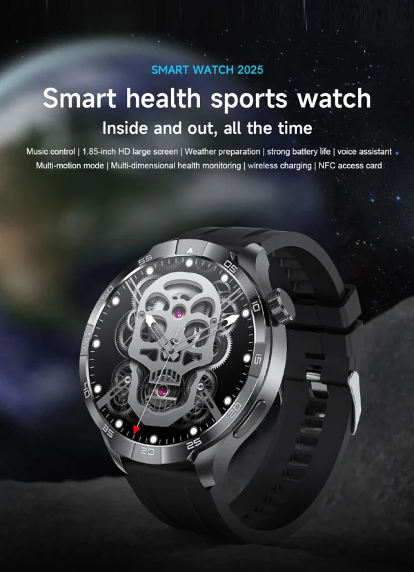Sc6f36fe9ff544cccabd19002793c13dbC.webp 2026 New Sapphire Screen Smart Watch 1.85-inch Ultra HD AMOLED GPS Bluetooth Call NFC Compass IP68 Sports Fitness Smart Bracelet