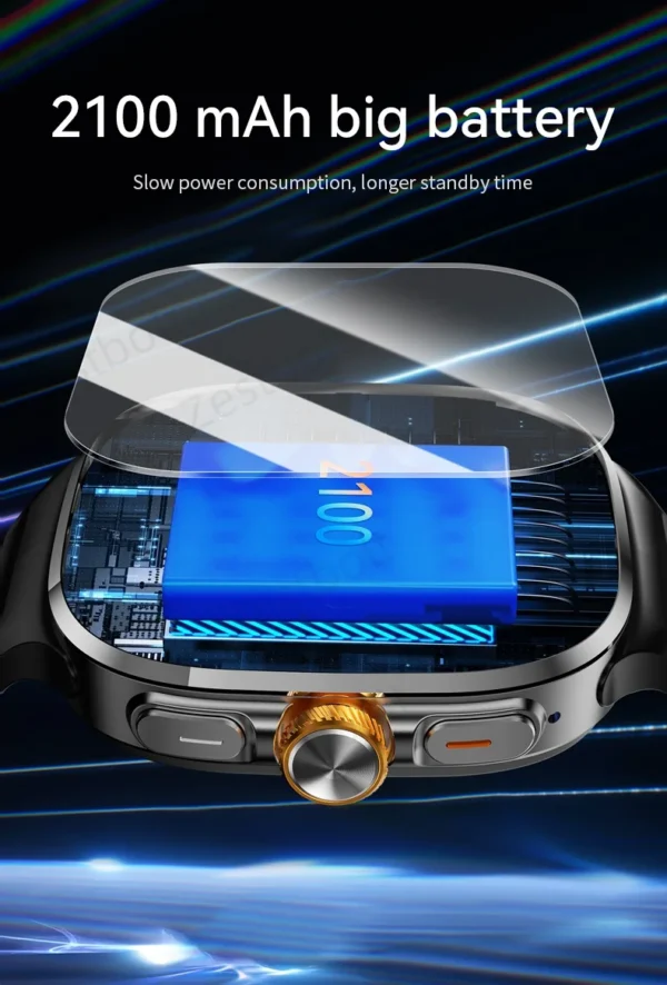 Sc951790861ac4d288fe033a45b4d4e811.webp Original M99 Smartwatch 2.4 inch Amoled Screen insert 4G/5G Sim Card GPS WIFI 190° Rotating Camera Game Android 10.0 Smart Watch