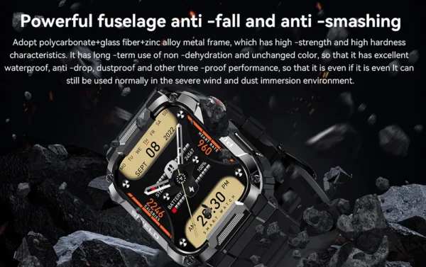 Sc97b14d063674d47a308bc2a5ccd152aG.webp MEVADEN 1.85 inch Outdoor Military Smart Watch Men Bluetooth Call Smartwatch Waterproof Sports Fitness Watches for Android IOS
