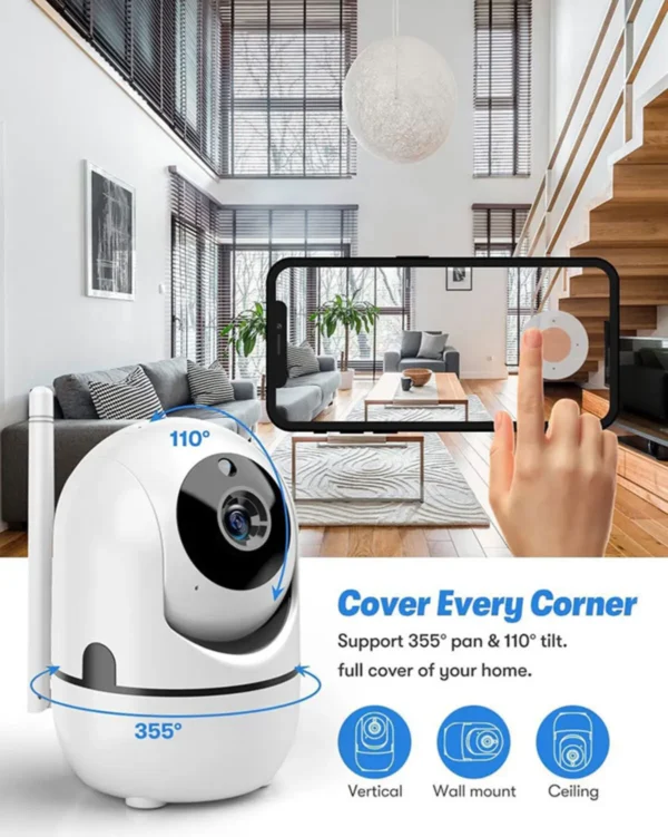 Scd32afe0de6046a6b342928932b1c180l.webp Mini Camera Smart Home Auto Tracking 1080P Wifi IP Camera Full Network Wireless CCTV Video Baby Security Camera