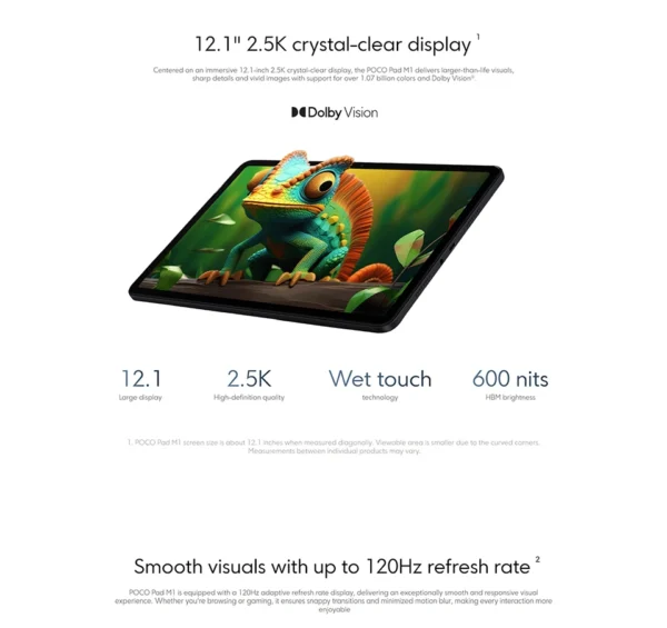 Scd46ff4c146e47329db0b8cf084e3cbcV.webp POCO PAD M1 Wifi 8GB 256GB Tablet PC 12.2" 2.5K Display 12000mAh Battery