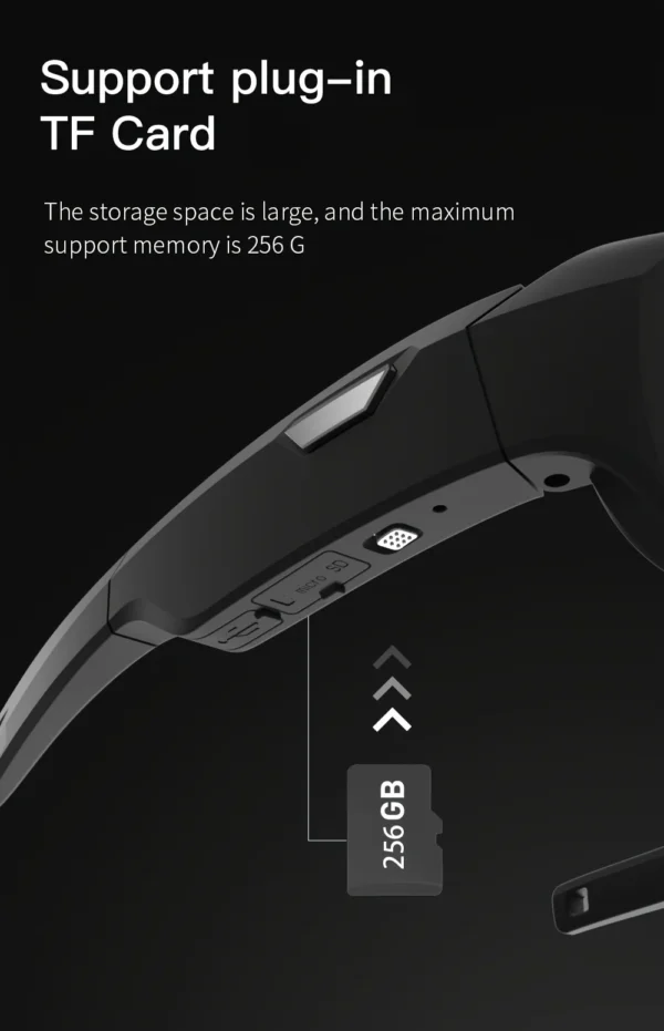4K HD camera glasses video smart glasses, outdoor mini camera, human body camera, cycling recorder camera, suitable for cycling