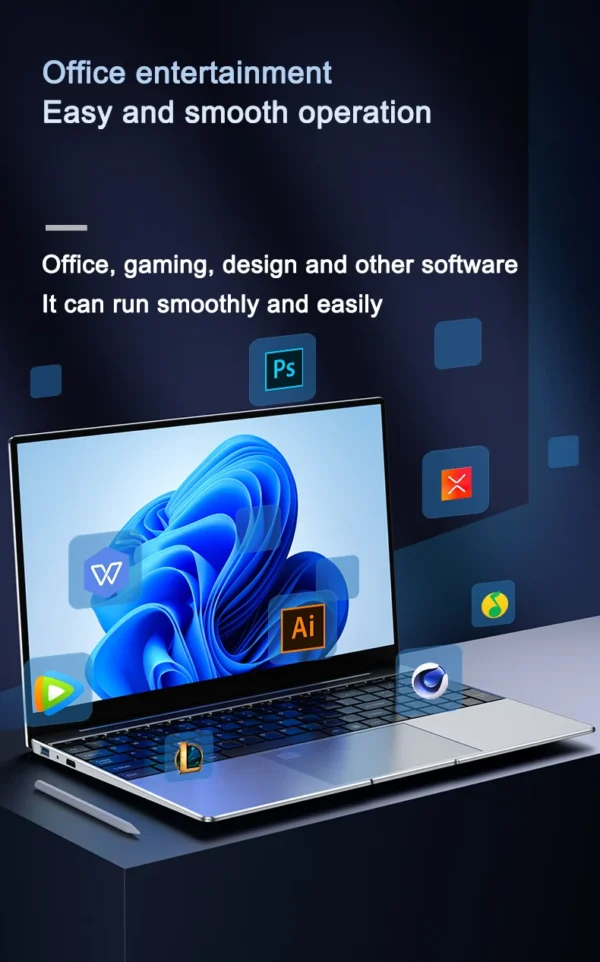 Scf3404e82b12440e8e1d40e426b3e821m.webp 2026 LENO Gaming Laptop 15.6'' Windows 11 Intel Core i7-8650U 32GB RAM 2TB SSD Laptop Fingerprint Unlock Office Notebook Computer