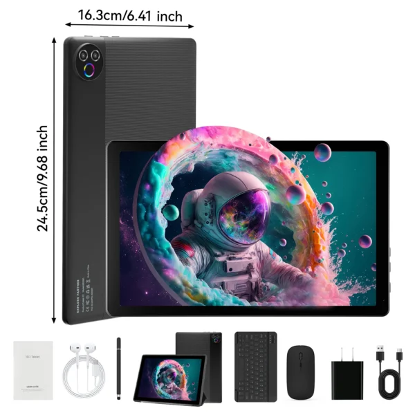 Sd06d9e5648fe4b638cb620f67860a794g.webp URAO Android 15 Tablet 10.1 Inch 20GB RAM 64GB ROM 5-core Dual Camera Tablets PC Set Keyboard/Case/Mouse/Stylus/Headphone