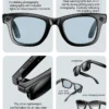 LIGE New Camera SunGlasses 800w Pixel Camera Recording Noise Reduction Ai Recognition Translation Anti Blue Light Smart Glasses