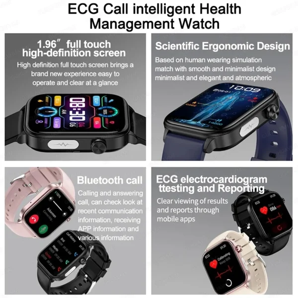 Sd4f2cf18f4164c479e63dc38a9c71325M.webp 2025 New For XIAOM1 ECG+PPG Blood Fat Uric Acid Health Smartwatch Men Women Heart Rate Blood Pressure Bluetooth Call Smart Watch