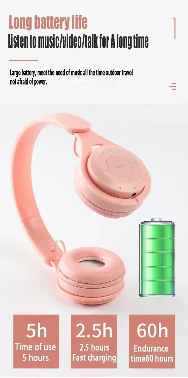 Sd819435535f24299868baf267508904bE.webp Macarone Wireless Bluetooth Headphones With Microphone Sound Insulation Gaming Earphone Hifi Bass Earbuds Blutooth5.3 Hedset